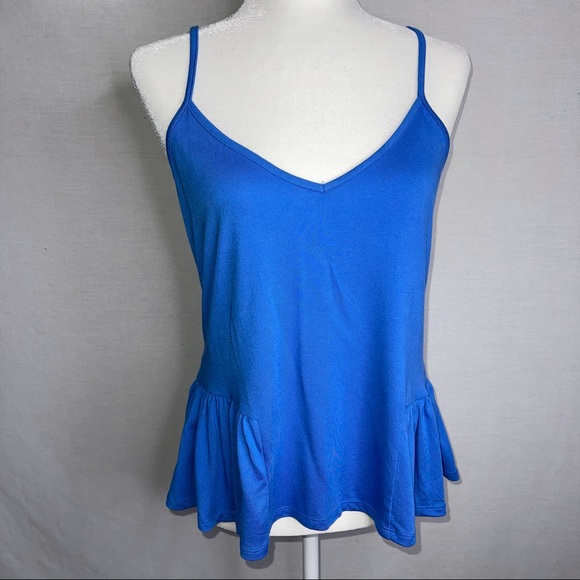 Peplum Waist Spaghetti Strap Blue - Picture 8 of 8